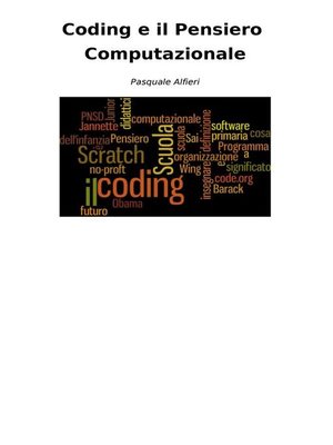 cover image of Coding e pensiero computazionale